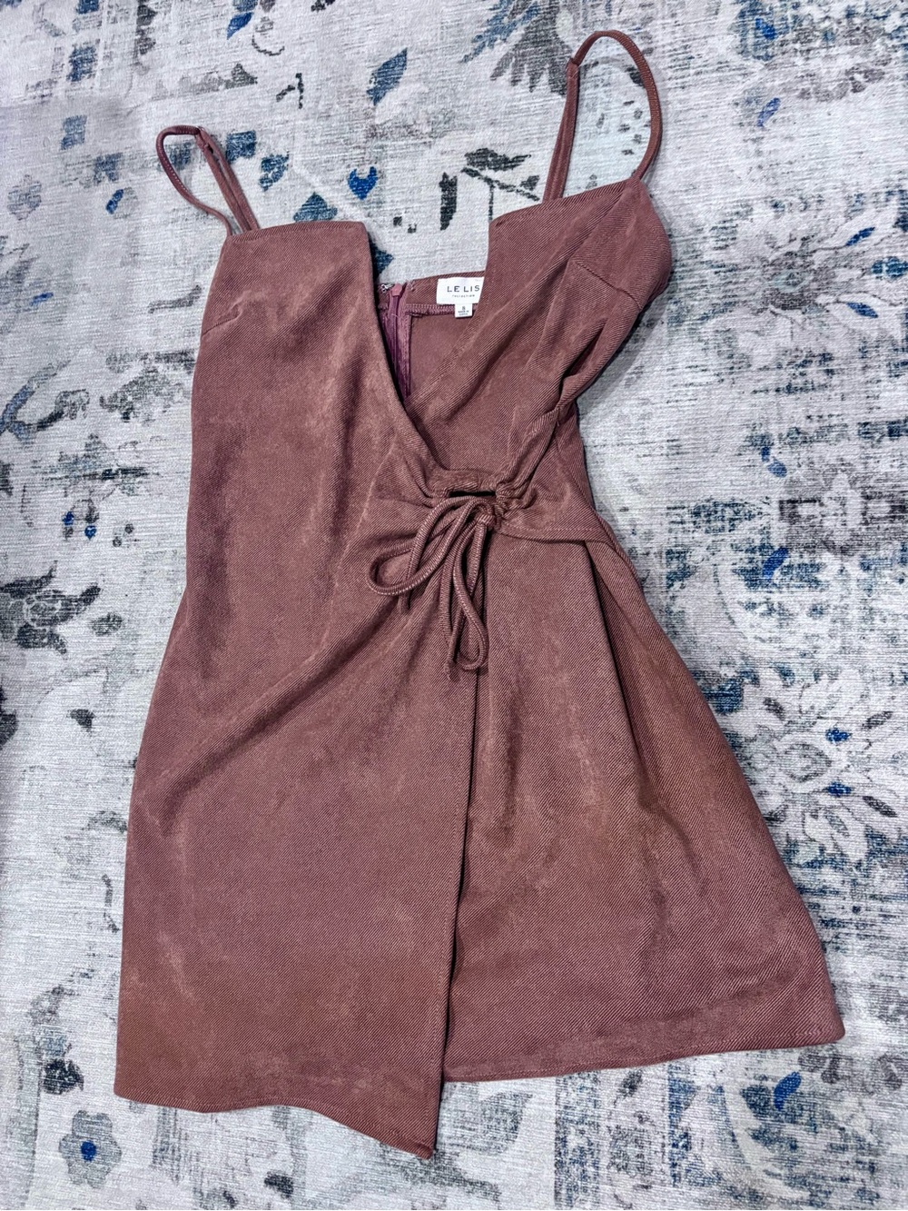 Le Lis - Dusty Rose Wrap Mini Dress with Tie Detail
